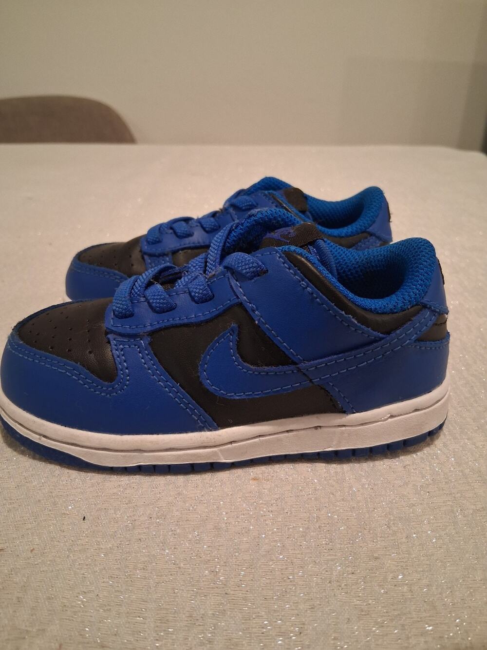 Nike Dunk Low TD Hyper Cobalt Black Blue Toddler Size 8C CW1589-001 Sneakers
